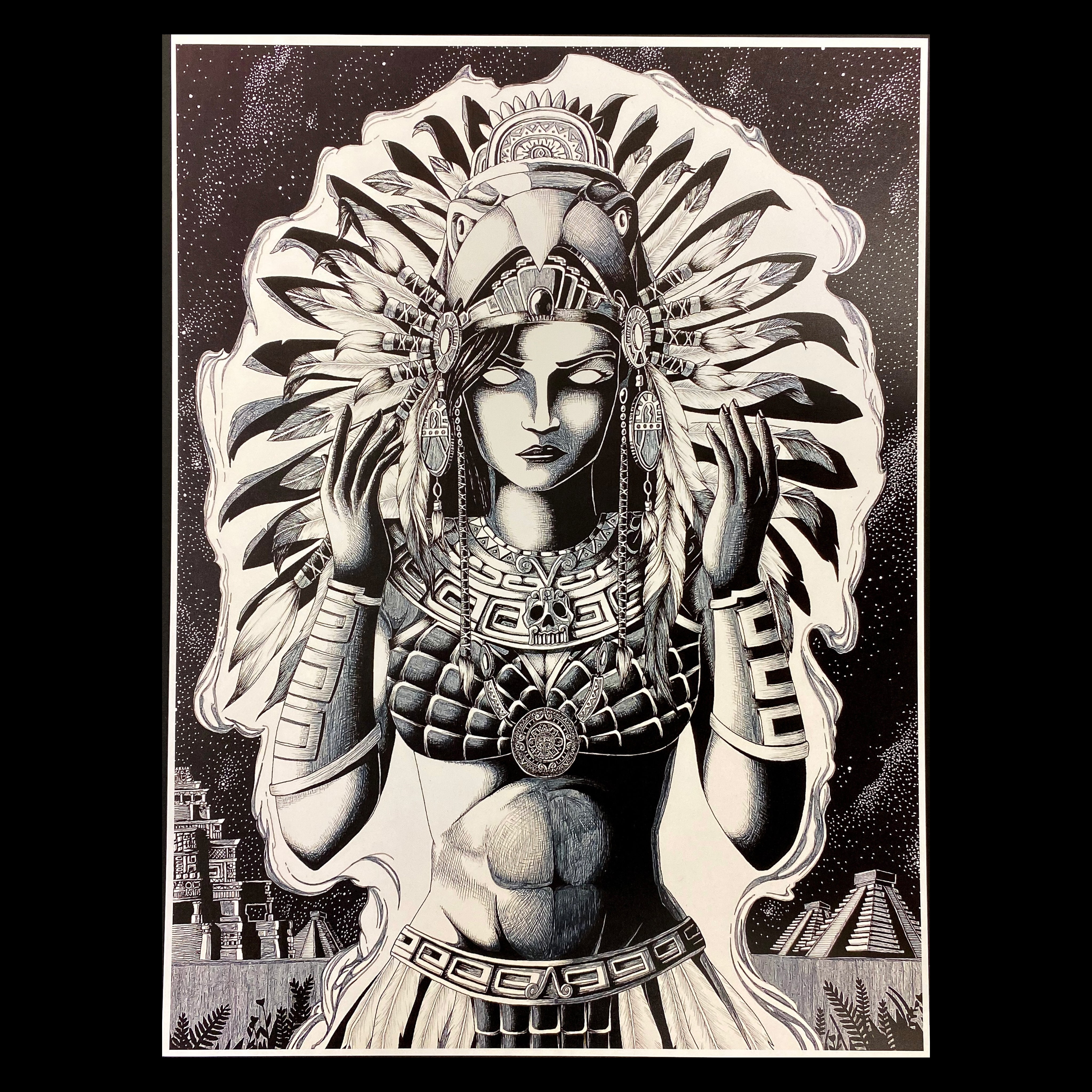 “Aztec Warrior Queen” Print