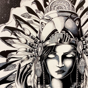 “Aztec Warrior Queen” Print